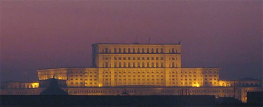 Casa Poporului in Bucharest at Night